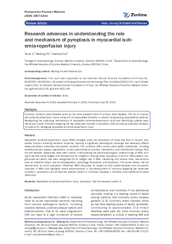 (PDF) Research advances in understanding the role and mechanism of ...