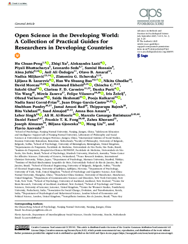 (PDF) Open Science in the Developing World: A Collection of Practical ...
