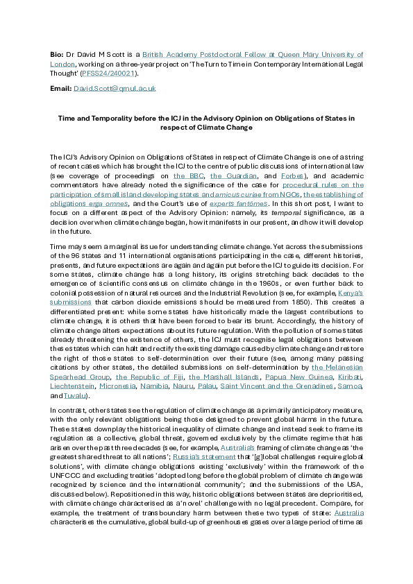 (PDF) Time and Temporality before the ICJ in the Advisory Opinion on ...