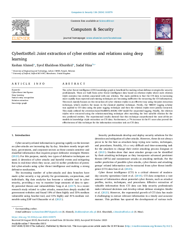 (PDF) CyberEntRel: Joint Extraction of Cyber Entities and Relations ...