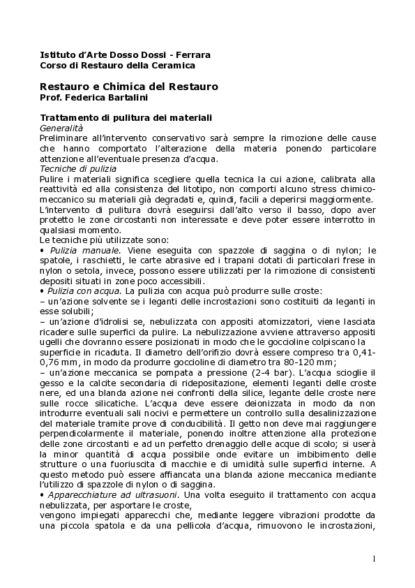 (PDF) Istituto d'Arte Dosso Dossi -Ferrara Corso di Restauro della ...