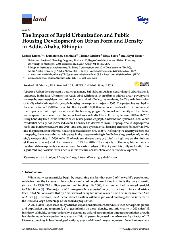 (PDF) The Impact of Rapid Urbanization and Public Housing Development ...
