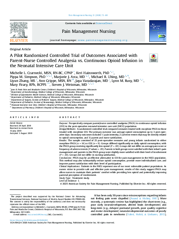 (PDF) A Pilot Randomized Controlled Trial of Outcomes Associated with ...