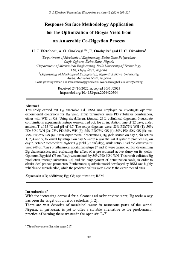 (PDF) Response Surface Methodology Application for the Optimization of ...