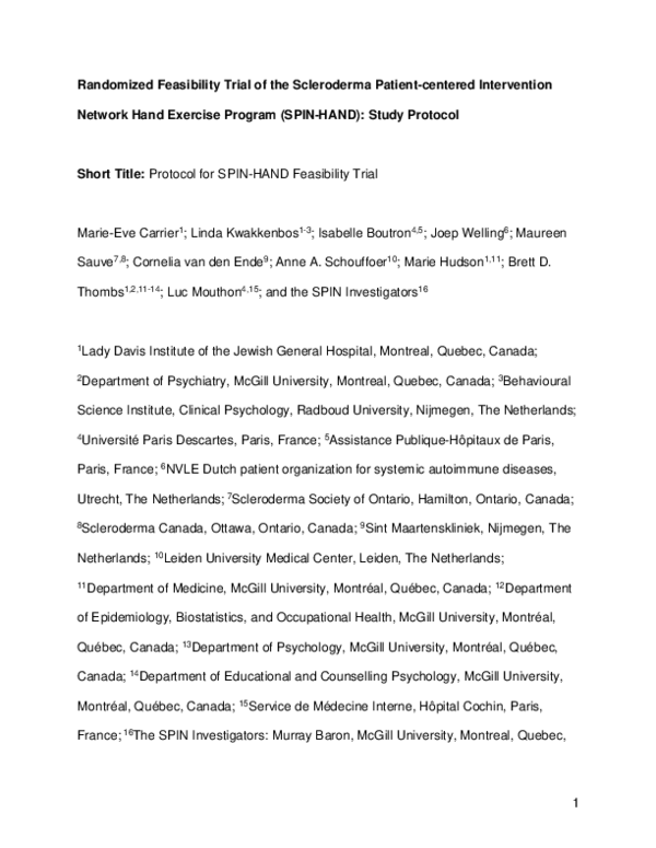 (PDF) Randomized feasibility trial of the Scleroderma Patient-centered ...