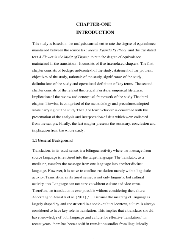 (PDF) A Study on Pragmatic Meaning Andequivalence: A Case of Jeevan ...