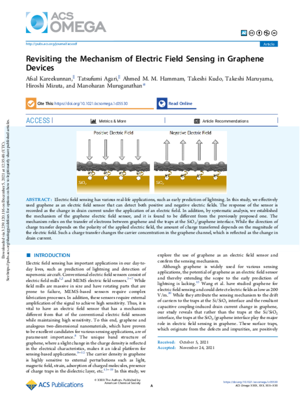 (PDF) Revisiting the Mechanism of Electric Field Sensing in Graphene ...