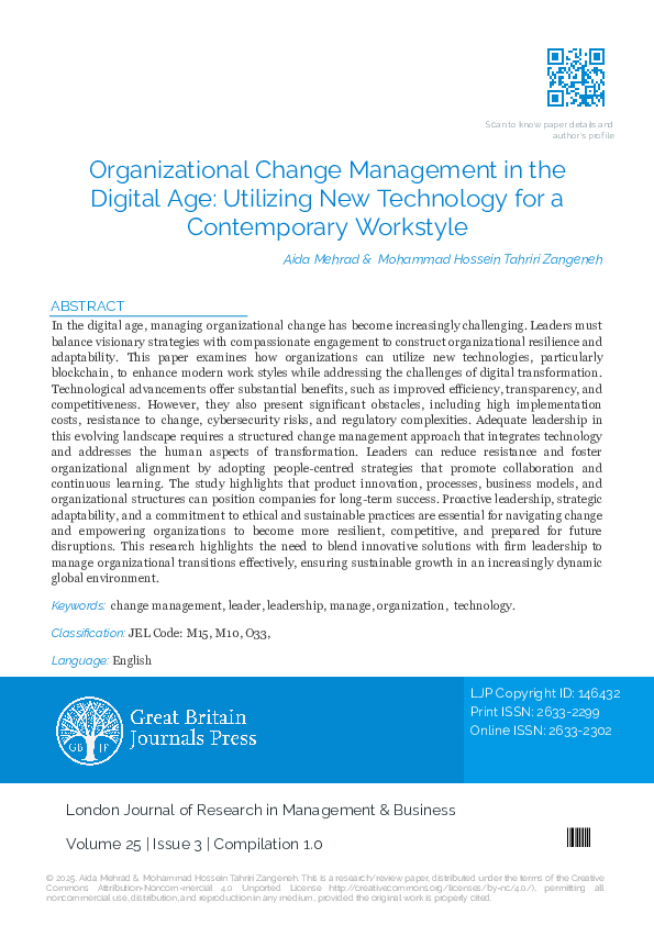 (PDF) Organizational Change Management in the Digital Age: Utilizing ...