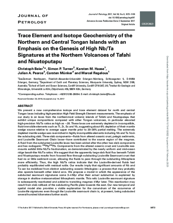 (PDF) Trace Element and Isotope Geochemistry of the Northern and ...