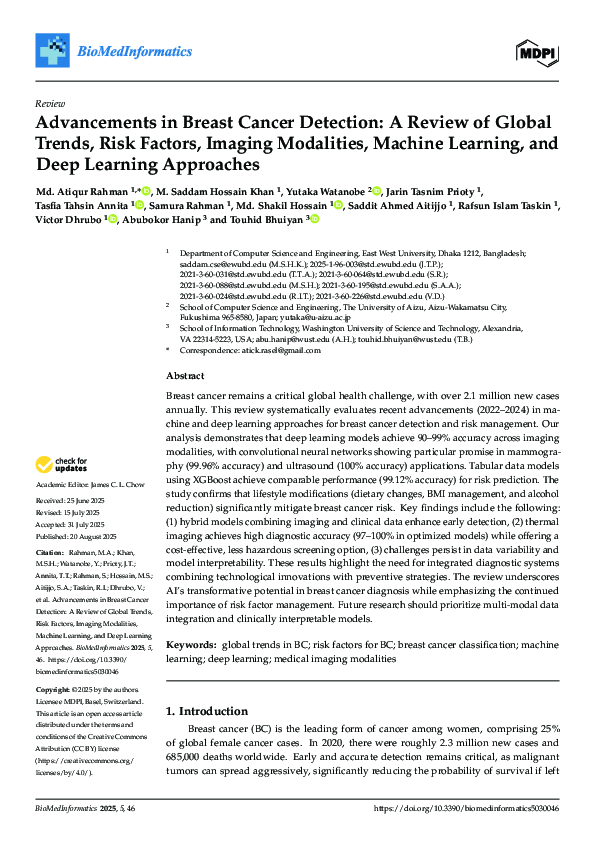 (PDF) Advancements in Breast Cancer Detection: A Review of Global ...