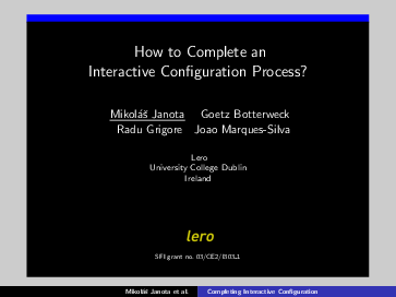 (PDF) How to Complete an Interactive Configuration Process?