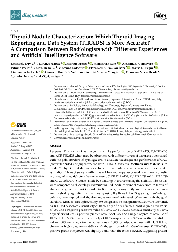 (PDF) Thyroid Nodule Characterization: Which Thyroid Imaging Reporting ...