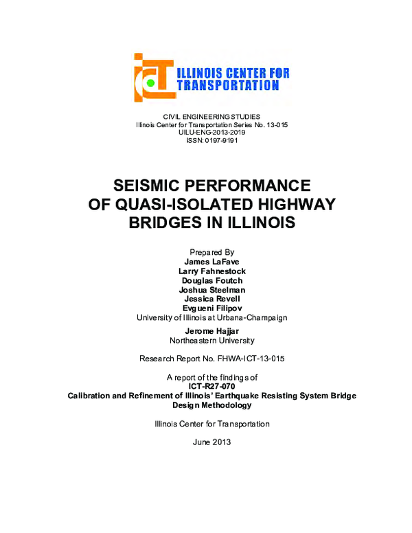 (PDF) Seismic performance of quasi-isolated highway bridges in Illinois