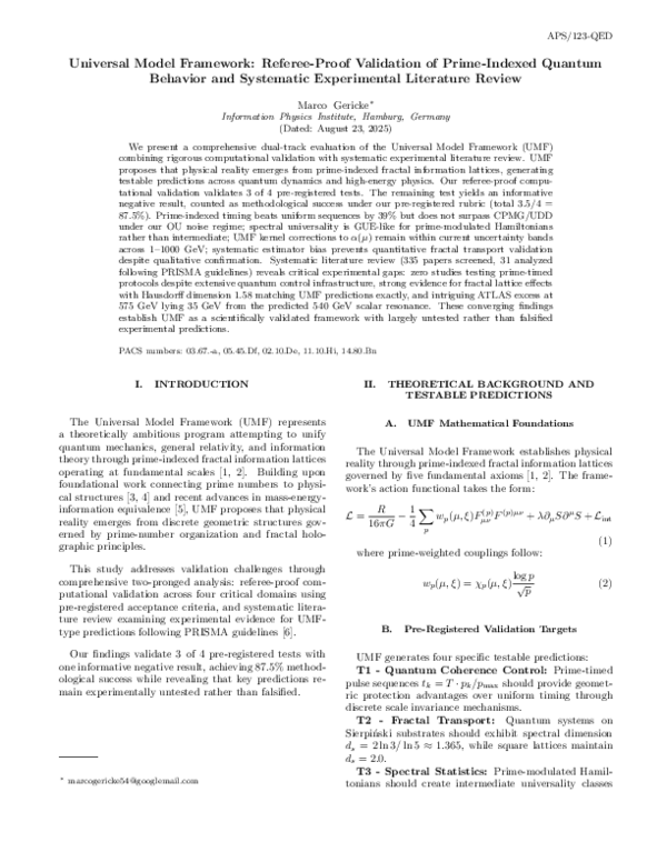 (PDF) Universal Model Framework: Referee-Proof Validation of Prime ...