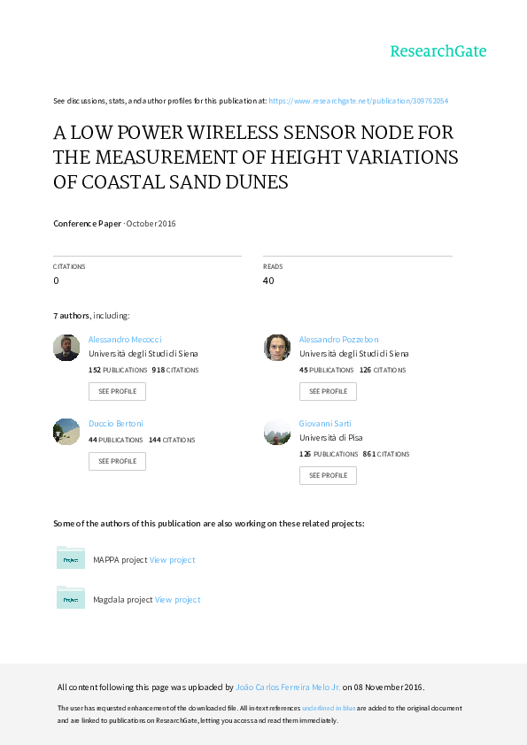 (PDF) A low power wireless sensor node for the measurement of height ...
