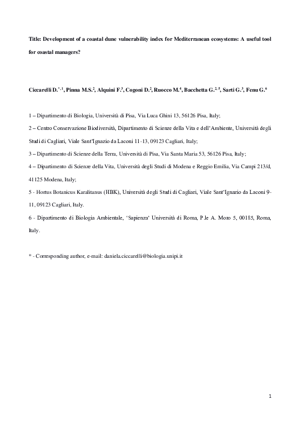 (PDF) Development of a coastal dune vulnerability index for ...