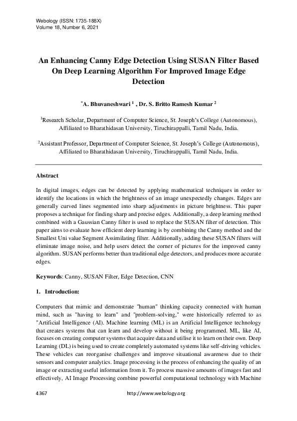 (PDF) An Enhancing Canny Edge Detection Using SUSAN Filter Based On ...