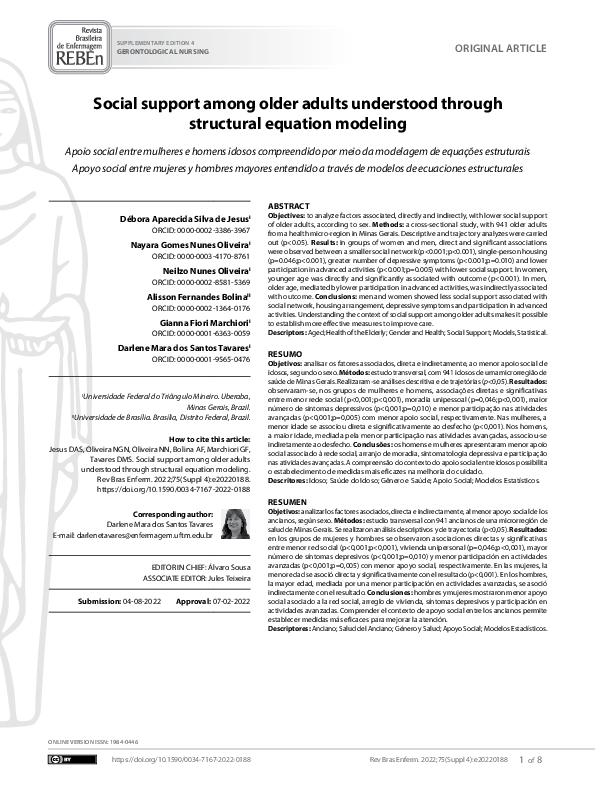 (PDF) Social support among older adults understood through structural ...