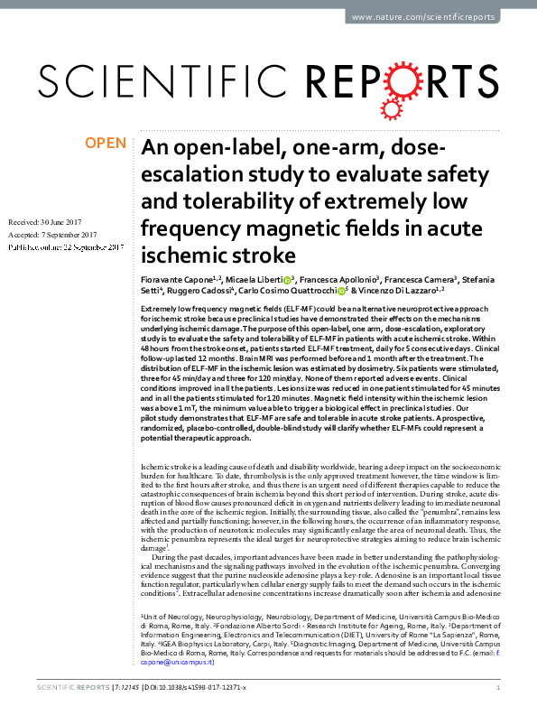 (PDF) An open-label, one-arm, dose-escalation study to evaluate safety ...