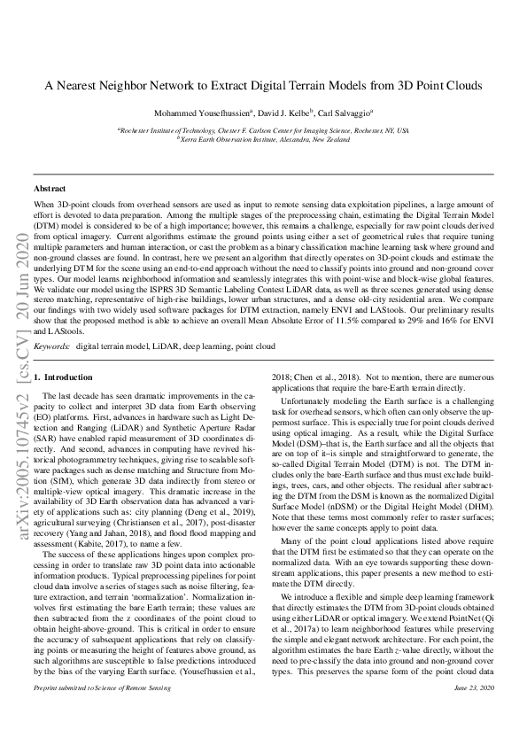 (PDF) A Nearest Neighbor Network to Extract Digital Terrain Models from ...