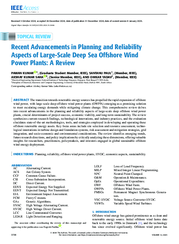 (PDF) Recent Advancements in Planning and Reliability Aspects of Large ...