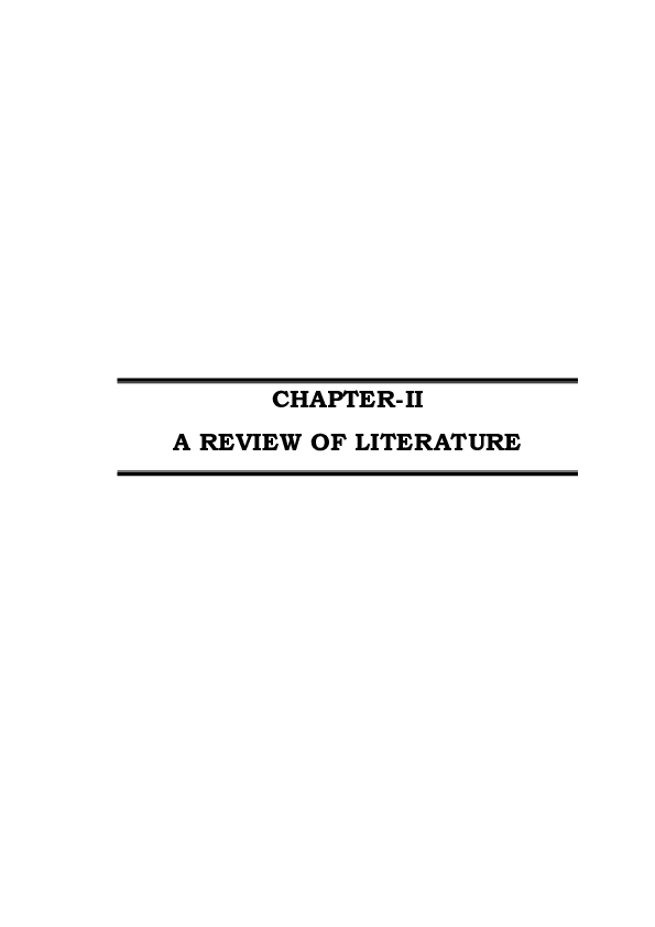 (PDF) Chapter-II Review of Literature