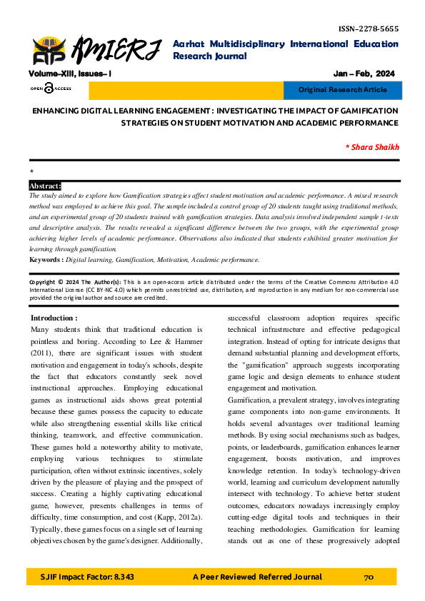 (PDF) ENHANCING DIGITAL LEARNING ENGAGEMENT : INVESTIGATING THE IMPACT ...