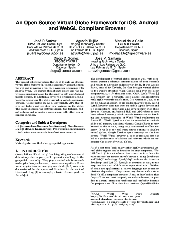 (PDF) An open source virtual globe framework for iOS, Android and WebGL ...
