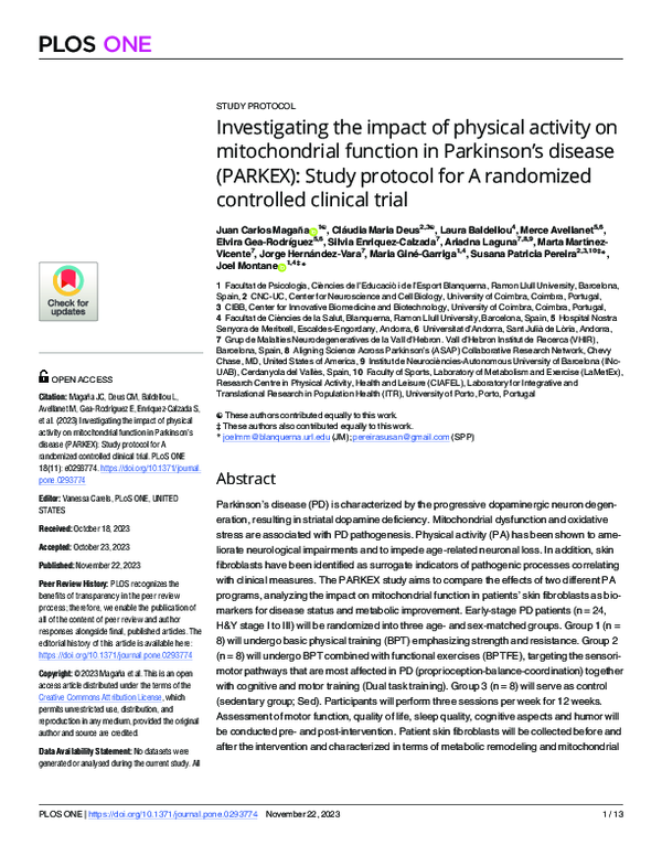 (PDF) Investigating the impact of physical activity on mitochondrial ...