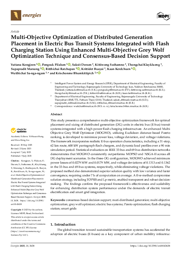 (PDF) Multi-Objective Optimization of Distributed Generation Placement ...