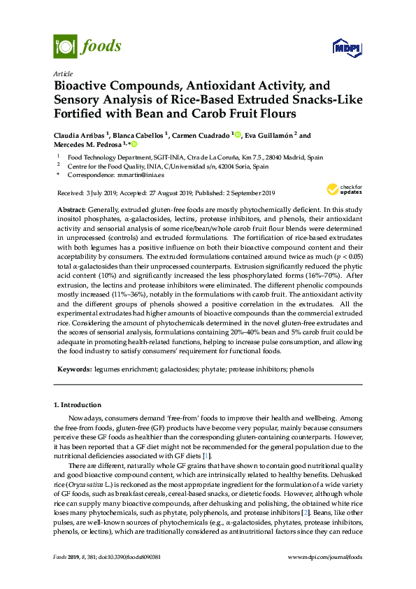 (PDF) Bioactive Compounds, Antioxidant Activity, and Sensory Analysis ...