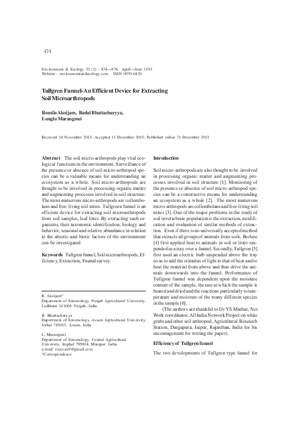 (PDF) Tullgren funnel-an efficient device for extracting soil ...