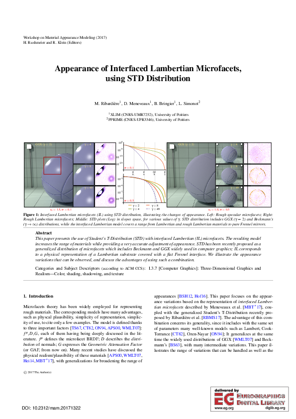 (PDF) Appearance of Interfaced Lambertian Microfacets, using STD ...