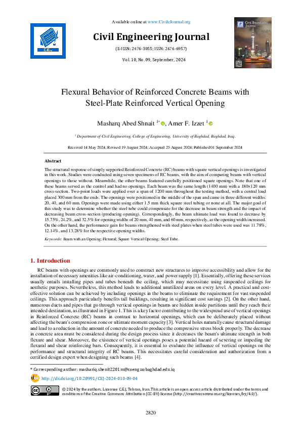 (PDF) Flexural Behavior of Reinforced Concrete Beams with Steel-Plate ...