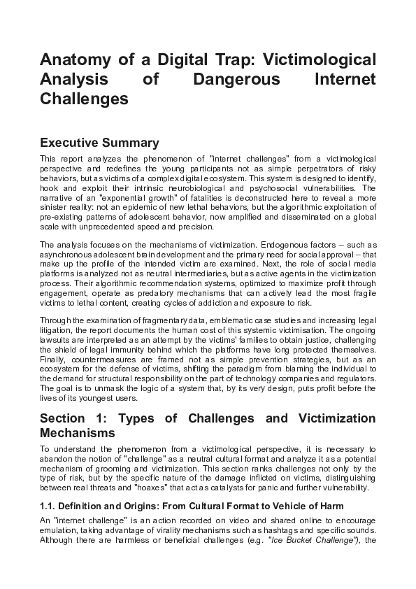 (PDF) Anatomy of a Digital Trap: Victimological Analysis of Dangerous ...