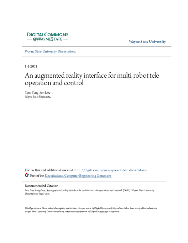 (PDF) An augmented reality interface for multi-robot tele-operation and ...