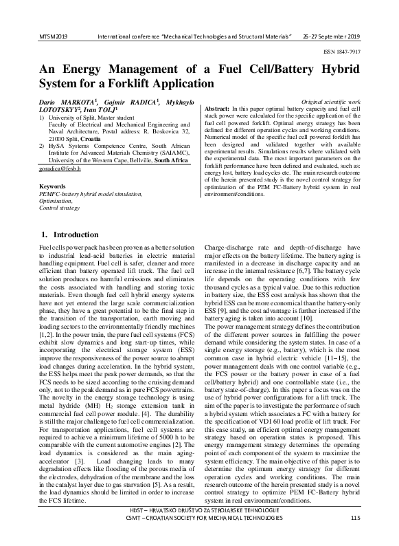 (PDF) An energy management of a fuel cell/battery hybrid system for a ...