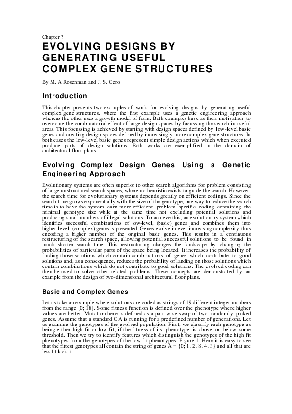 (PDF) Evolving designs by generating useful complex gene structures