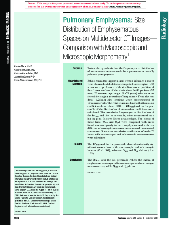 (PDF) Pulmonary Emphysema: Size Distribution of Emphysematous Spaces on ...