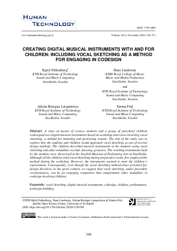 (PDF) Creating Digital Musical Instruments With and for Children ...