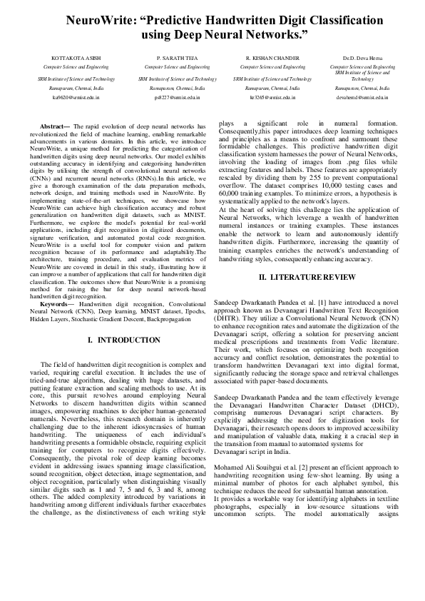 (PDF) NeuroWrite: Predictive Handwritten Digit Classification using ...
