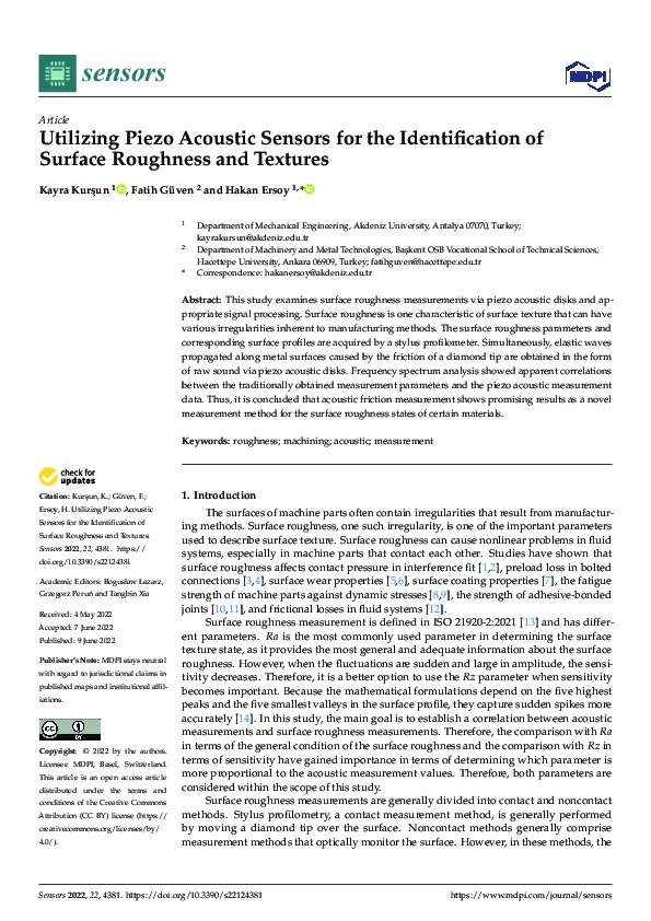 (PDF) Utilizing Piezo Acoustic Sensors for the Identification of ...