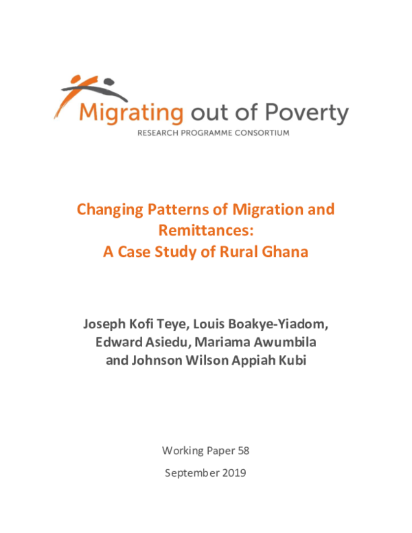 (PDF) Changing Patterns of Migration and Remittances: A Case Study of ...