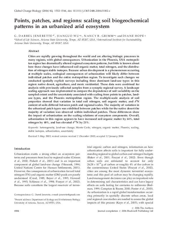 (PDF) Points, patches, and regions: scaling soil biogeochemical ...
