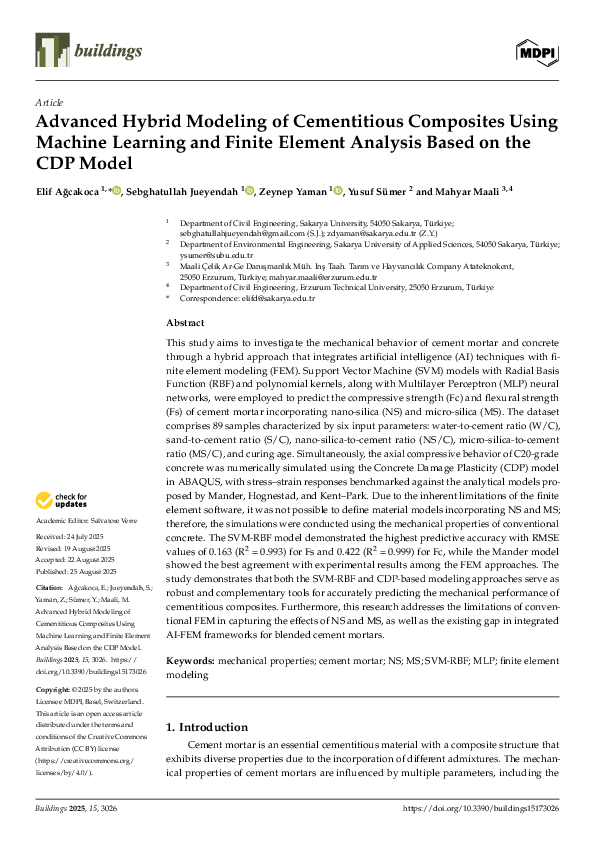 (PDF) Advanced Hybrid Modeling of Cementitious Composites Using Machine ...
