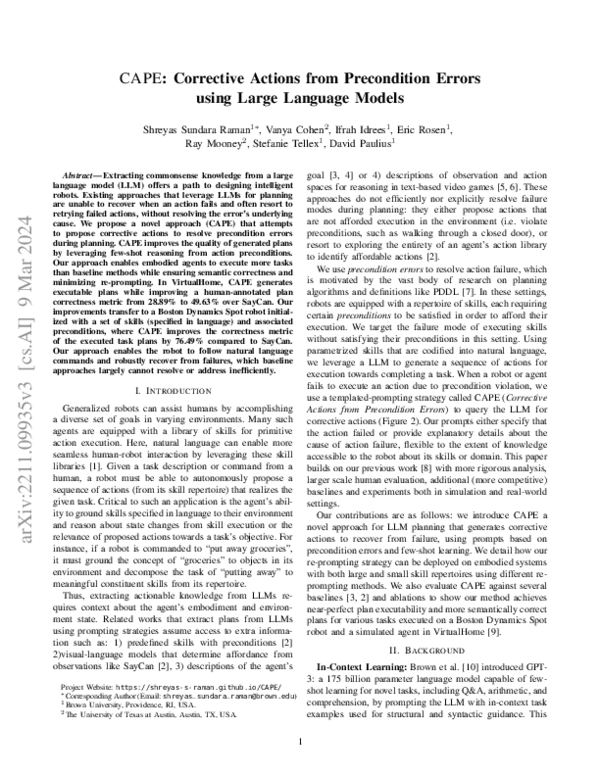 (PDF) Planning with Large Language Models via Corrective Re-prompting