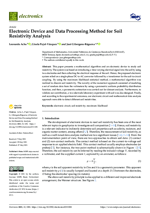 (PDF) Electronic Device and Data Processing Method for Soil Resistivity ...