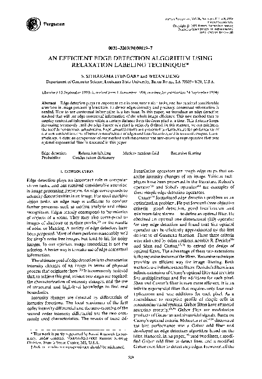 (PDF) An efficient edge detection algorithm using relaxation labeling ...