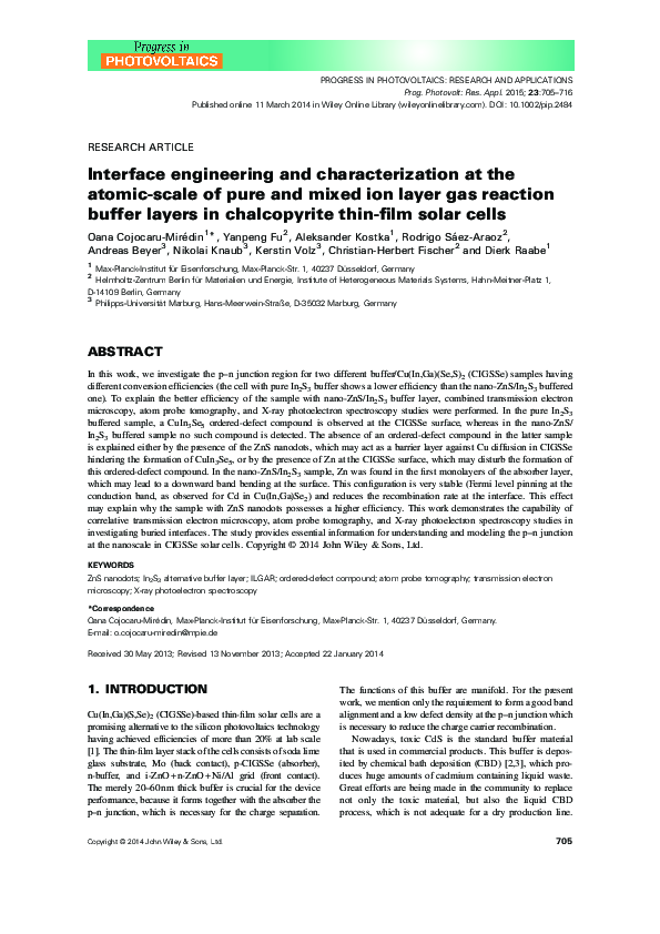 (PDF) Interface engineering and characterization at the atomic-scale of ...