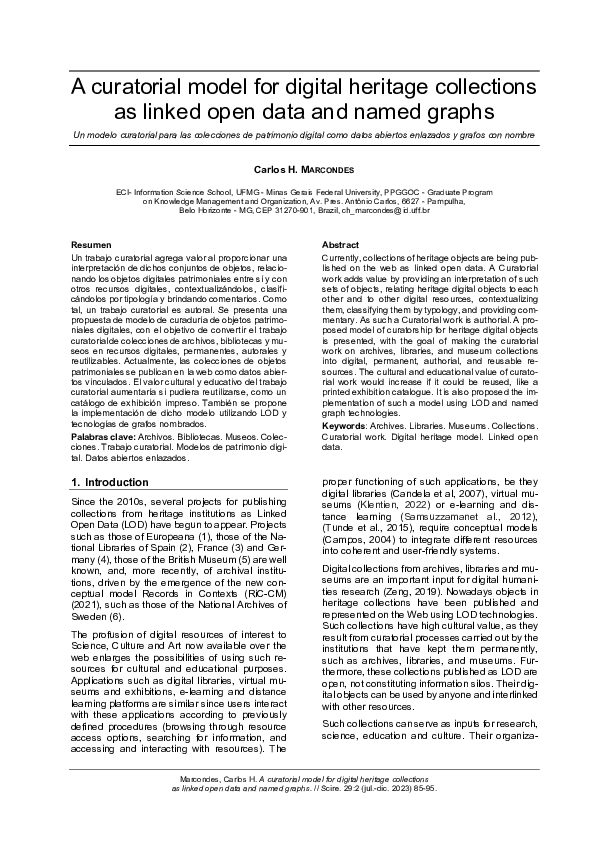 (PDF) Curatorial Model for Digital Heritage Collections as Linked Open ...